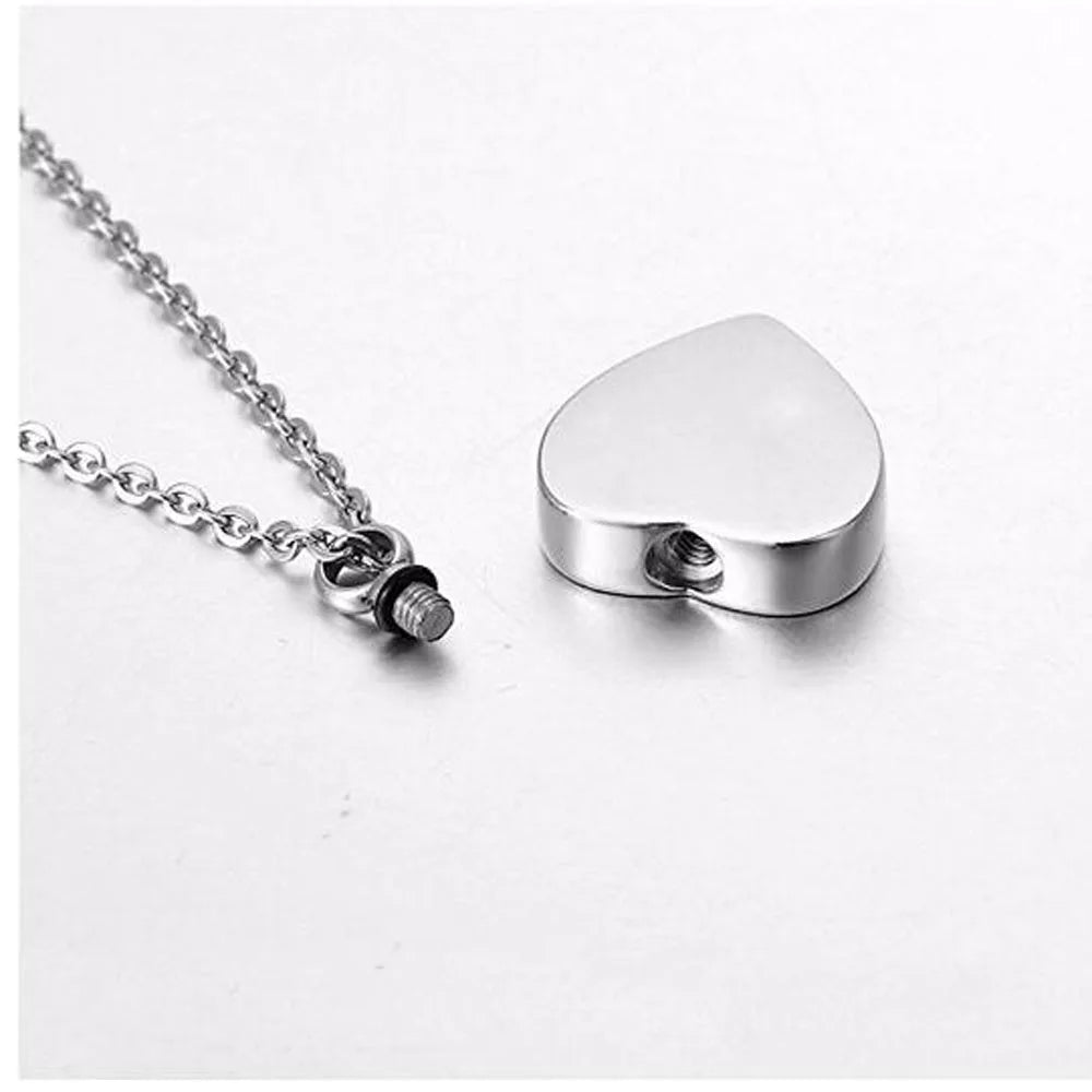Always in My Heart Pet Paw Cremation Urn Necklace Dog Ash Jewelry Memorial Keepsake Pendant