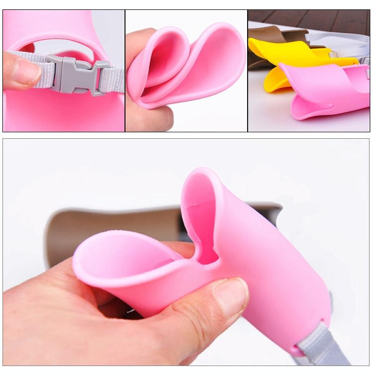 Cute Duck Mouth Shape Silicone Muzzle For Pet Dog - Size S Yellow