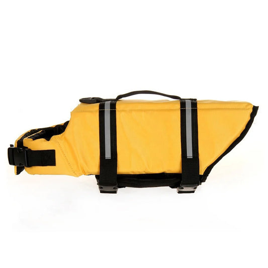 Prominent Color Reflective Dog Swimming Vest Floating Life Jacket for Summer Winter Spring Made of Polyester Solid Pattern